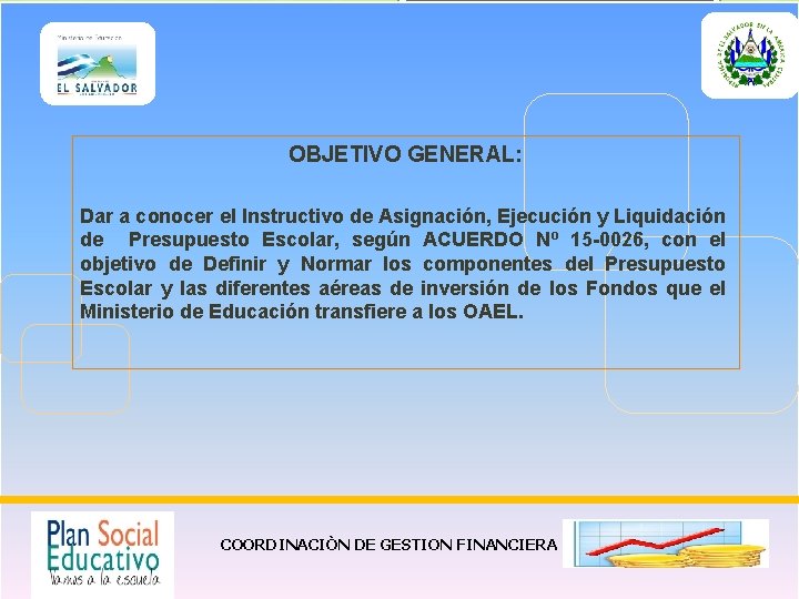 OBJETIVO GENERAL: Dar a conocer el Instructivo de Asignación, Ejecución y Liquidación de Presupuesto