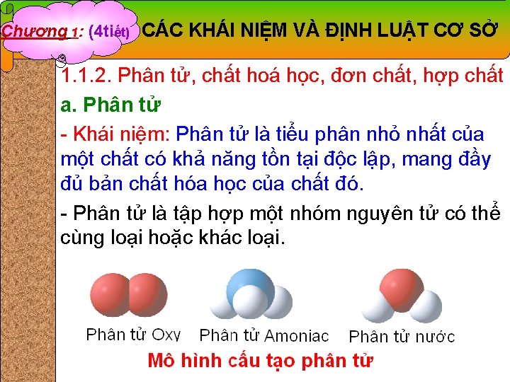 Chương 1: (4 tiết) CÁC KHÁI NIỆM VÀ ĐỊNH LUẬT CƠ SỞ 1. 1.