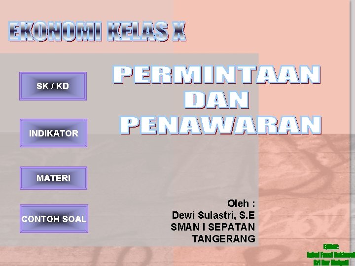 Sk Kd Indikator Materi Contoh Soal Oleh Dewi