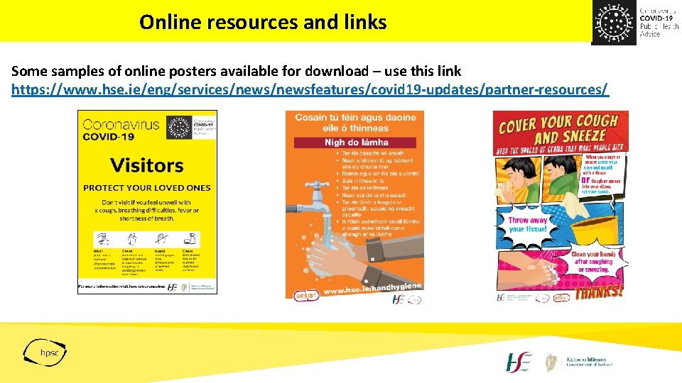 Online resources and links Some samples of online posters available for download – use