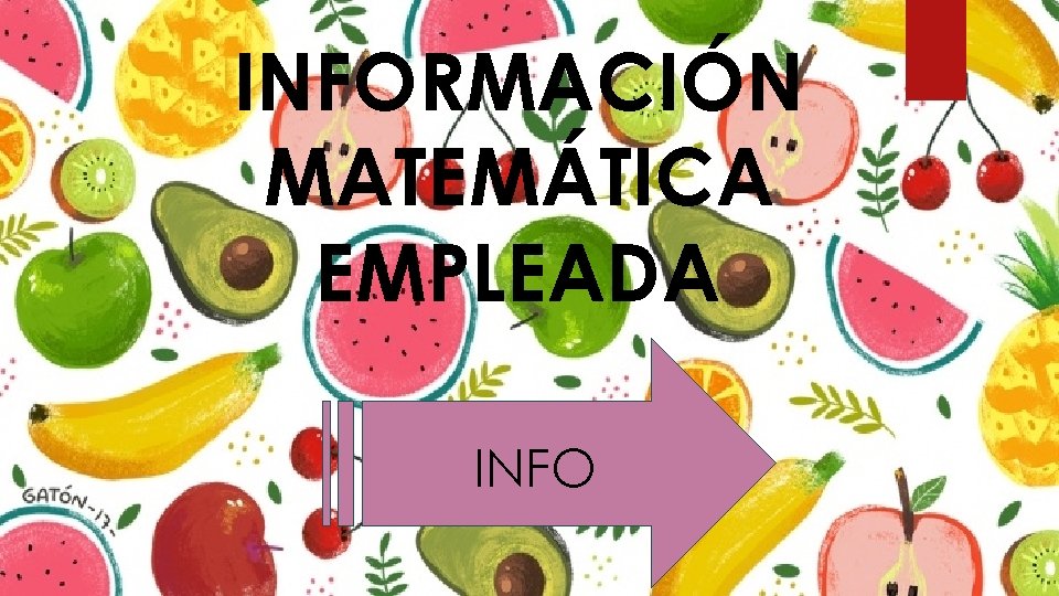 INFORMACIÓN MATEMÁTICA EMPLEADA INFO 