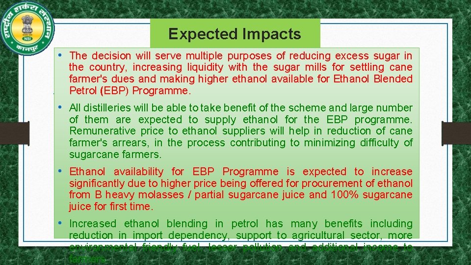 Experiences with B heavy molasses Diversion for Ethanol