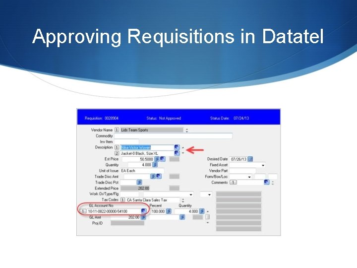 Approving Requisitions in Datatel 