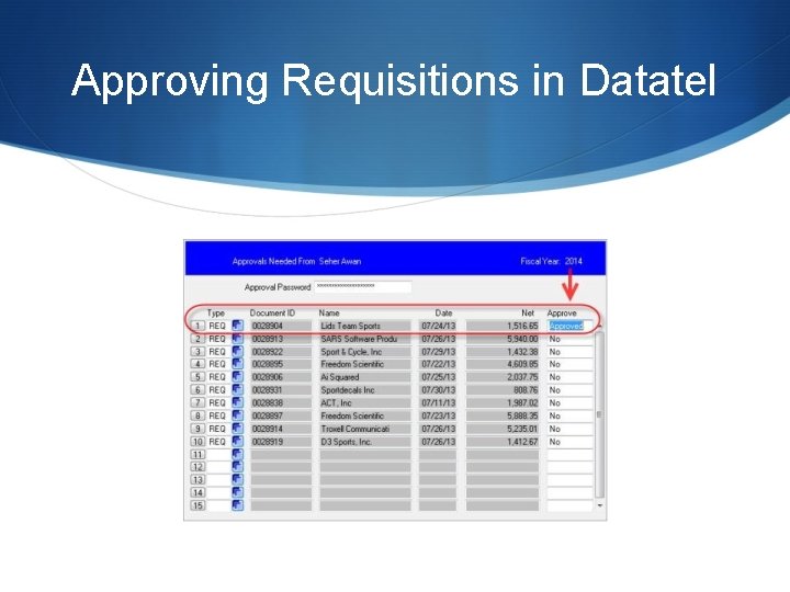 Approving Requisitions in Datatel 