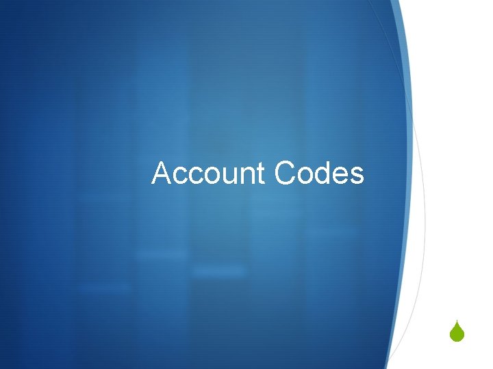 Account Codes S 