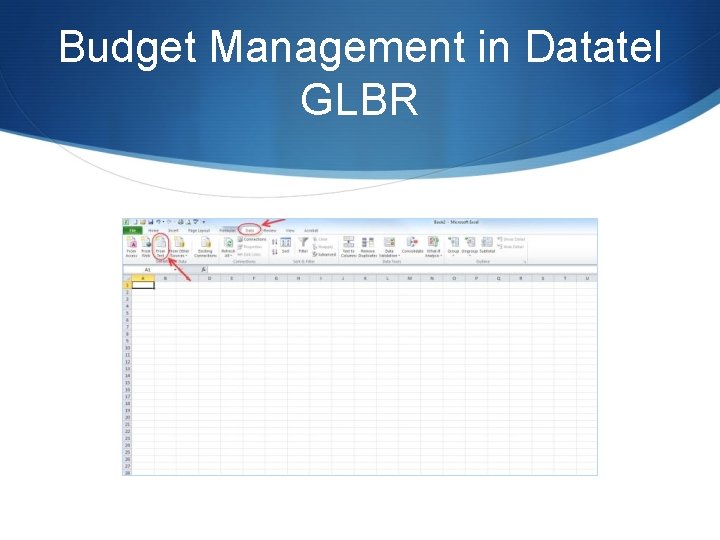 Budget Management in Datatel GLBR 