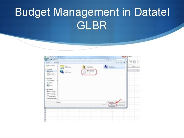 Budget Management in Datatel GLBR 