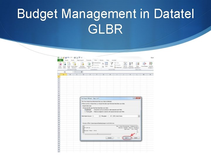 Budget Management in Datatel GLBR 