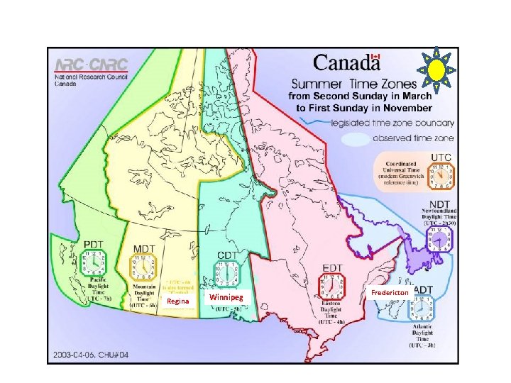 Regina Winnipeg Fredericton 