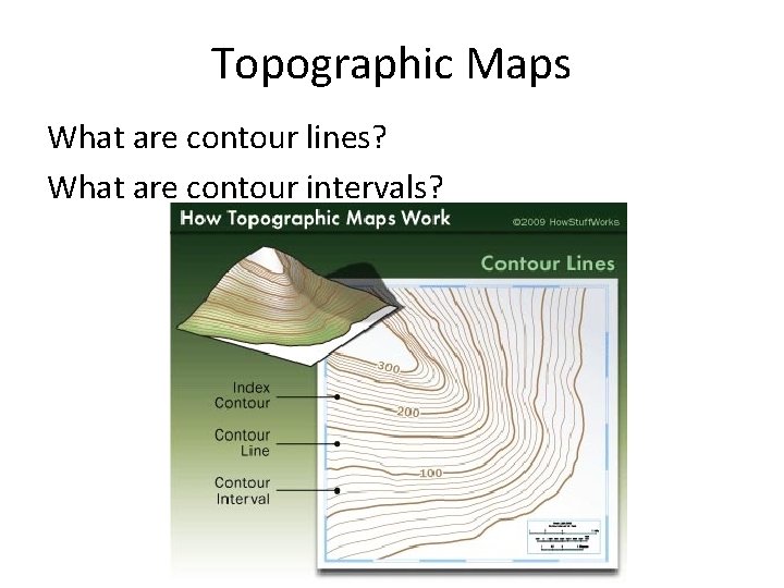 Topographic Maps What are contour lines? What are contour intervals? 