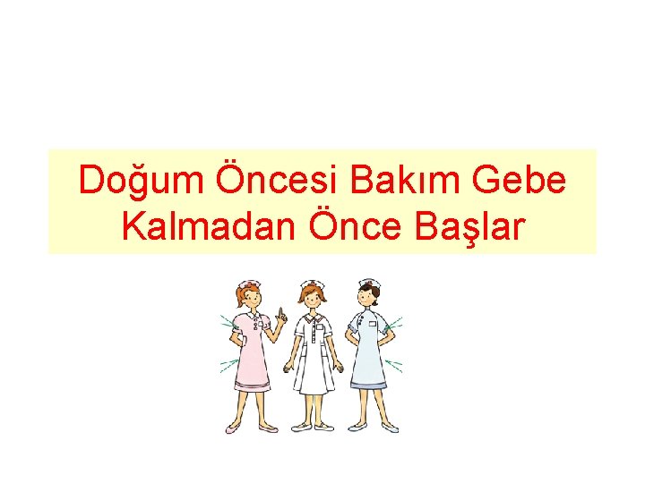 Doğum Öncesi Bakım Gebe Kalmadan Önce Başlar 