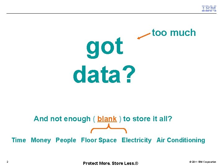 got data? too much And not enough ( blank ) to store it all?