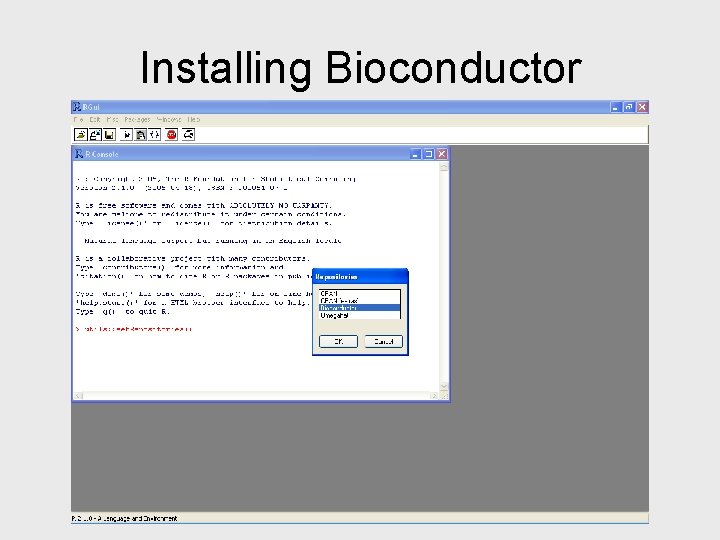 Installing Bioconductor 