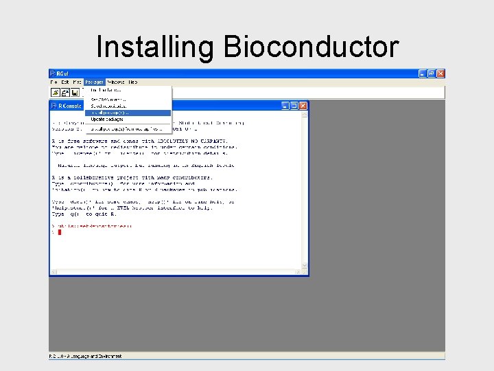 Installing Bioconductor 