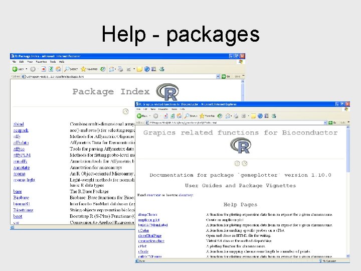 Help - packages 