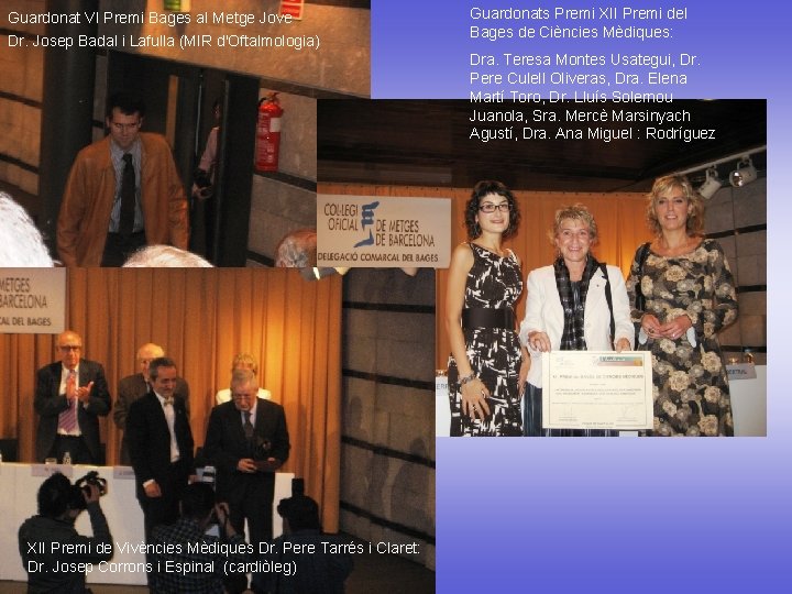 Guardonat VI Premi Bages al Metge Jove Dr. Josep Badal i Lafulla (MIR d'Oftalmologia)