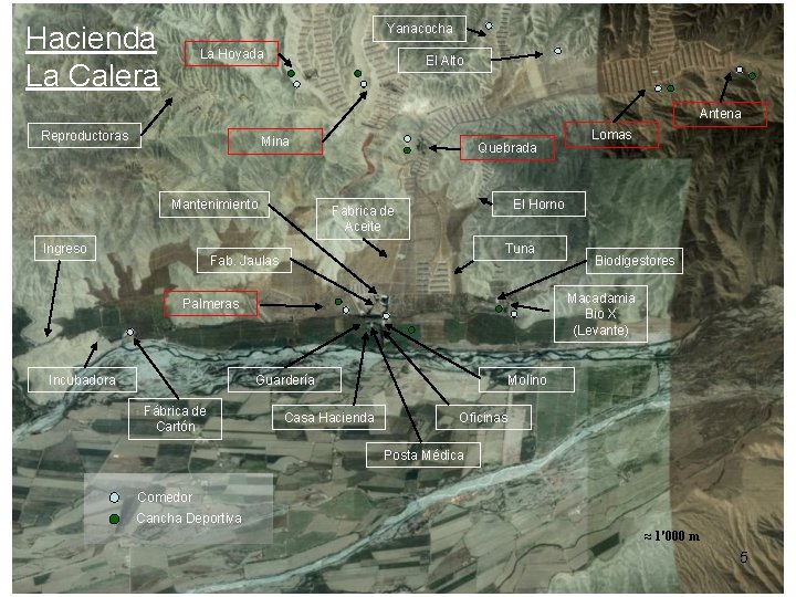 Hacienda La Calera Yanacocha La Hoyada El Alto Antena Reproductoras Mina Mantenimiento Ingreso Quebrada