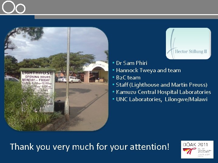  • Dr Sam Phiri • Hannock Tweya and team • B 2 C