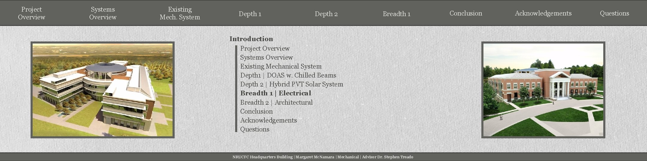 Project Overview Systems Overview Existing Mech. System Depth 1 Depth 2 Breadth 1 Introduction