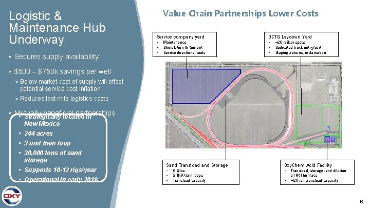 Logistic & Maintenance Hub Underway • Secures supply availability Value Chain Partnerships Lower Costs Logistic & Maintenance Hub Underway • Secures supply availability Value Chain Partnerships Lower Costs