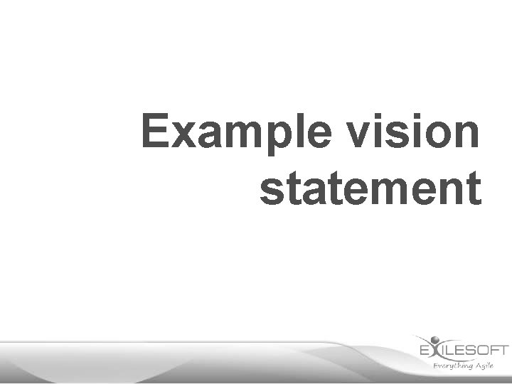Example vision statement 