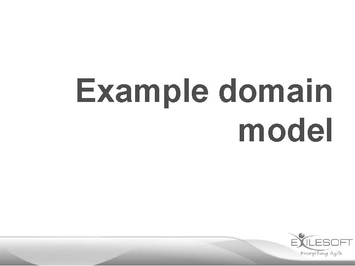 Example domain model 