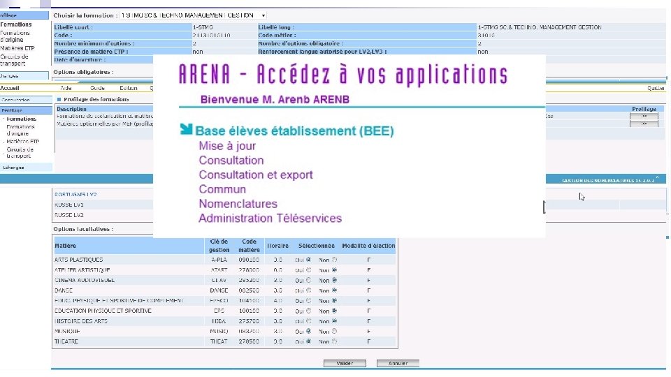 Siècle Nomenclatures Profilage des nomenclatures Suite au chargement des nomenclatures par le service du