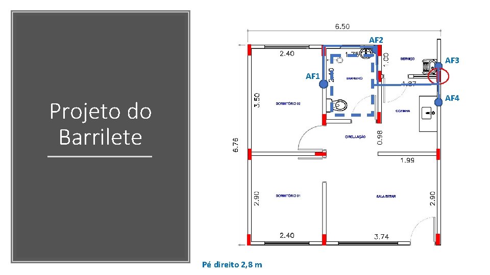 AF 2 AF 3 AF 1 AF 4 Projeto do Barrilete Pé direito 2,