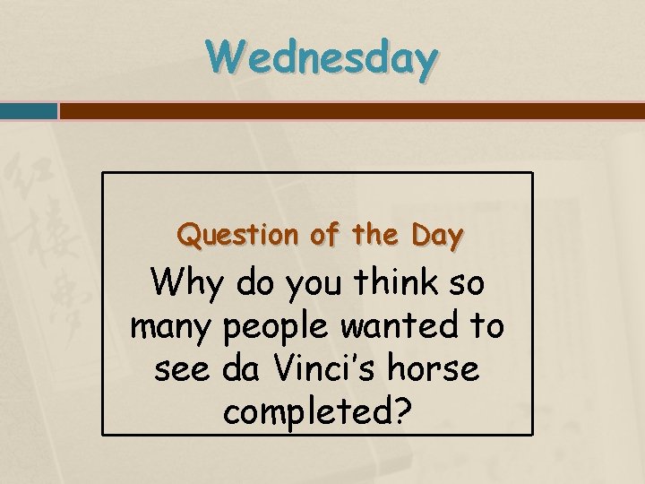 Wednesday Question of the Day Why do you think so many people wanted to