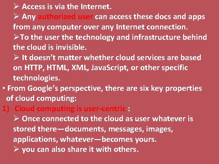 Ø Access is via the Internet. Ø Any authorized user can access these docs