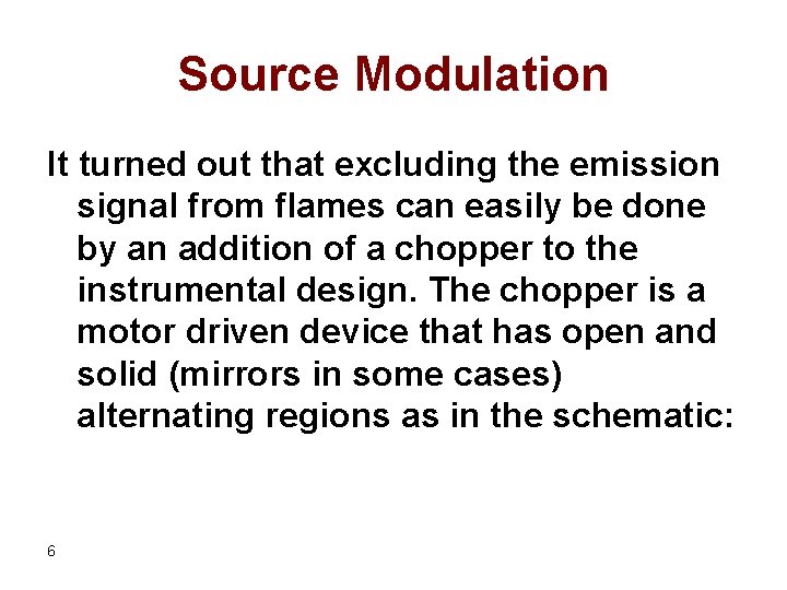 Source Modulation It turned out that excluding the emission signal from flames can easily