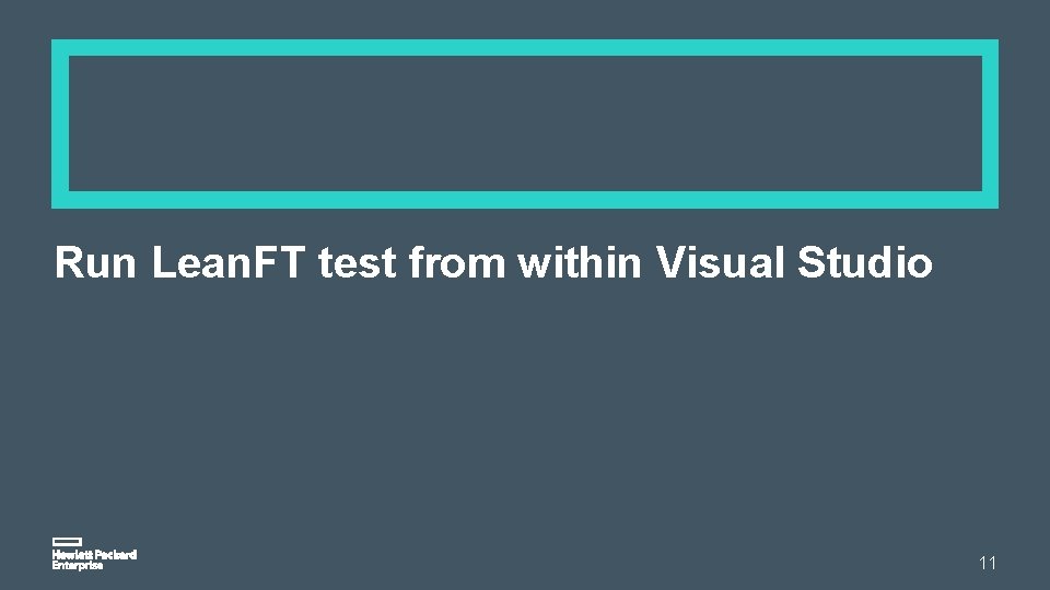 Run Lean. FT test from within Visual Studio 11 