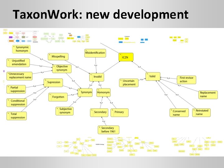 Taxon. Work: new development 