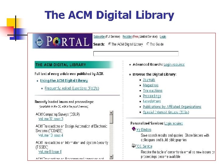 The ACM Digital Library 