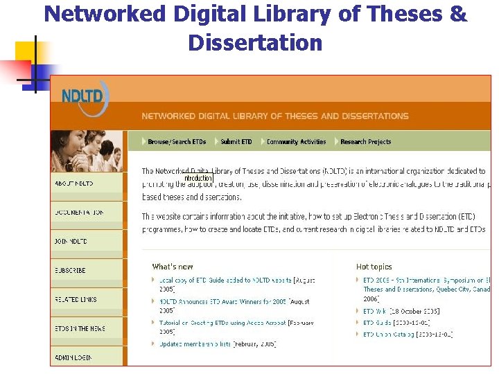 Networked Digital Library of Theses & Dissertation 