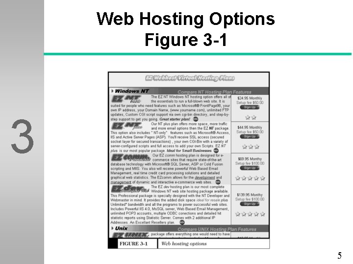 Web Hosting Options Figure 3 -1 3 5 