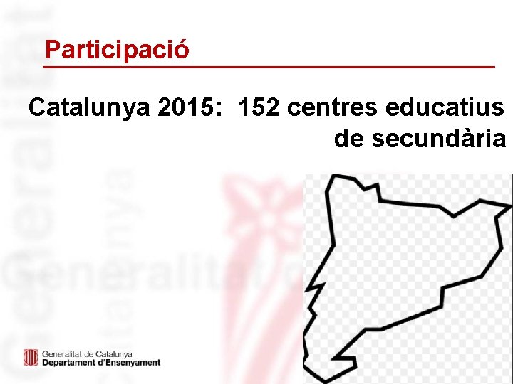 Participació Catalunya 2015: 152 centres educatius de secundària 