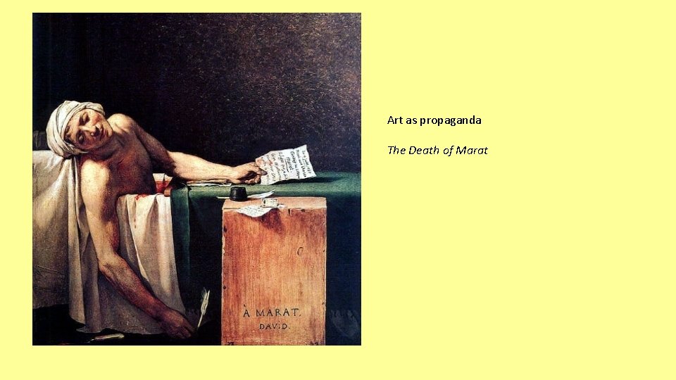 Art as propaganda The Death of Marat 