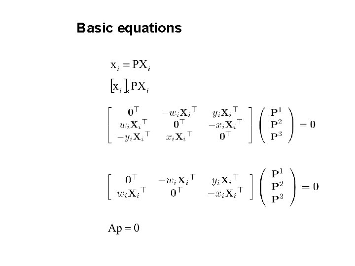 Basic equations 