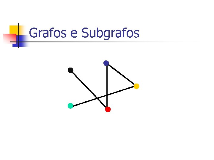 Grafos e Subgrafos 