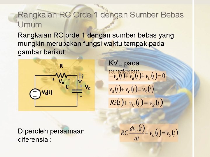 Rangkaian RC Orde 1 dengan Sumber Bebas Umum Rangkaian RC orde 1 dengan sumber