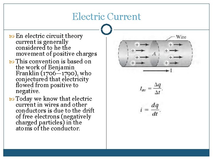 Electric Current En electric circuit theory current is generally considered to he the movement Electric Current En electric circuit theory current is generally considered to he the movement