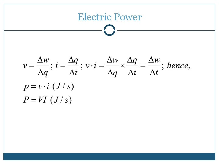 Electric Power Electric Power