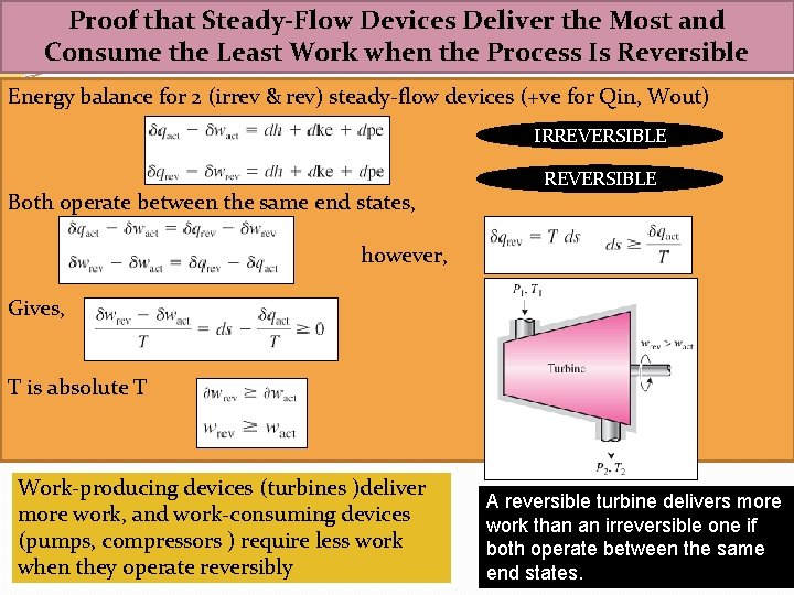 Proof that Steady-Flow Devices Deliver the Most and Consume the Least Work when the