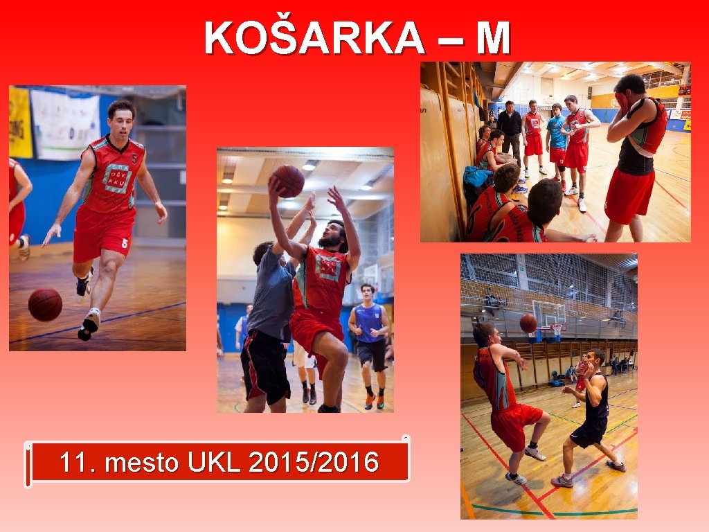 KOŠARKA – M 11. mesto UKL 2015/2016 