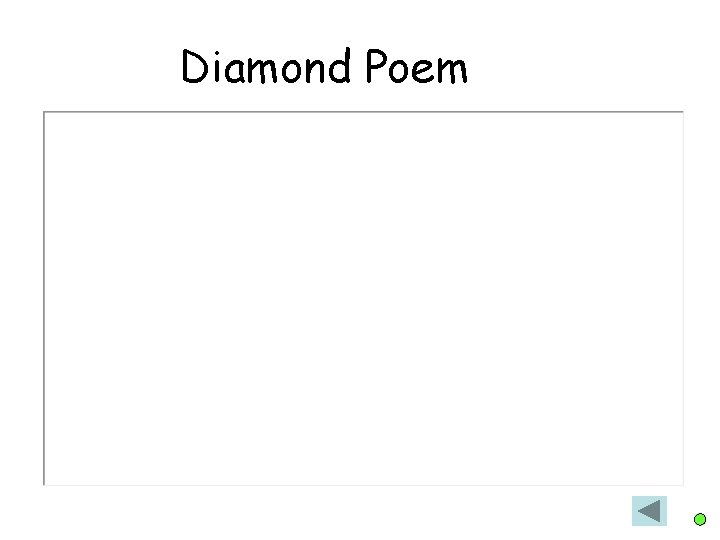 Diamond Poem 