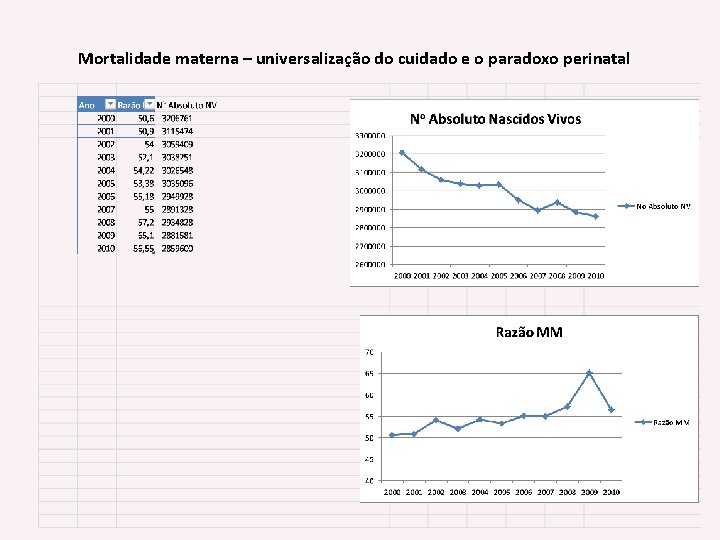 Mortalidade materna – universalização do cuidado e o paradoxo perinatal 