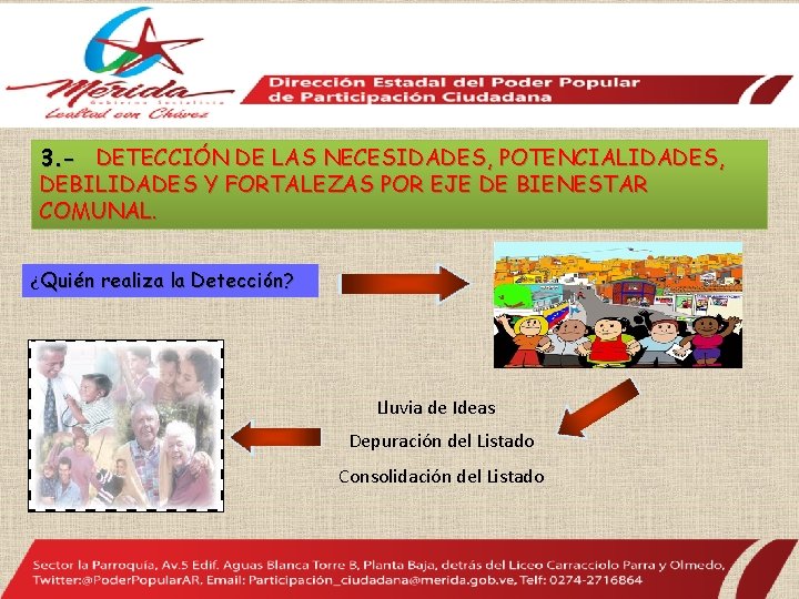 3. - DETECCIÓN DE LAS NECESIDADES, POTENCIALIDADES, DEBILIDADES Y FORTALEZAS POR EJE DE BIENESTAR