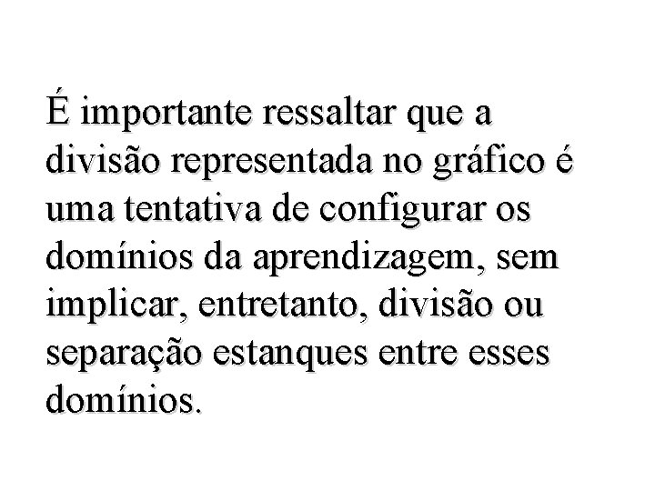 É importante ressaltar que a divisão representada no gráfico é uma tentativa de configurar