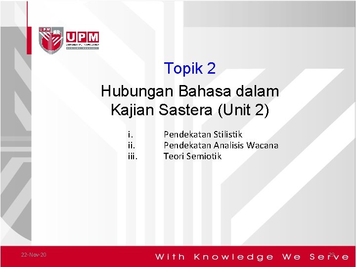 Topik 2 Hubungan Bahasa dalam Kajian Sastera (Unit 2) i. iii. 22 -Nov-20 Pendekatan